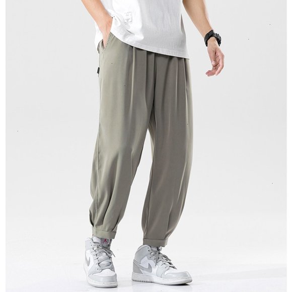 Men's plain ankle trousers - Picture 2 of 3
